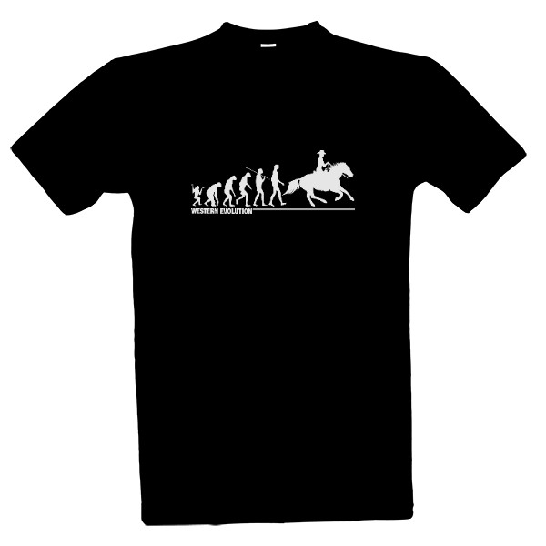 Tričko s potiskem Evoluce - western pán II